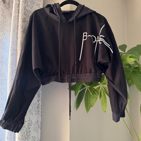 B-one Jackets & Blazers - Black Cropped Hoodie Jacket